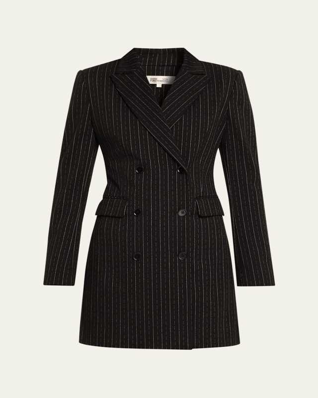 Virginia Double-Breasted Pinstripe Jacket